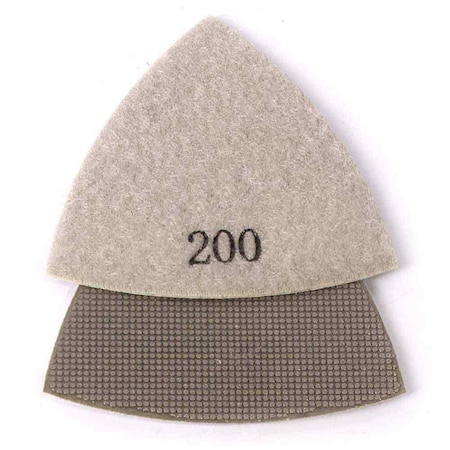 Specialty Diamond 200 Grit Electroplated Diamond Triangular Polishing Pad for Oscillating Tools BRTRI200